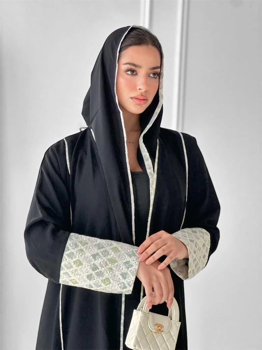 Elegant Gulf abayas with luxurious embroidery and very elegant color